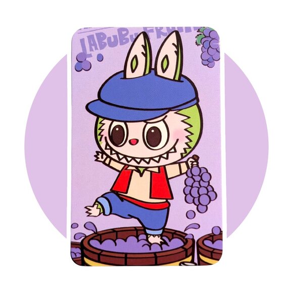 Labubu Anime Art Trading Card (KK106): Elf Monster Troll with Grapes - Picture 1 of 2
